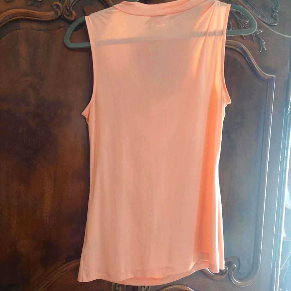 Women's Peach Sleeveless Top - Picture 2 of 3